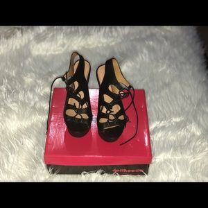 Dollhouse - Black Believe Wedges